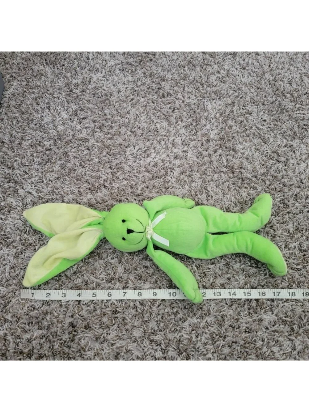 Lime Green Bunny 17 inch Plush Easter Rabbit Spring Beverly Hills Teddy Bear Co